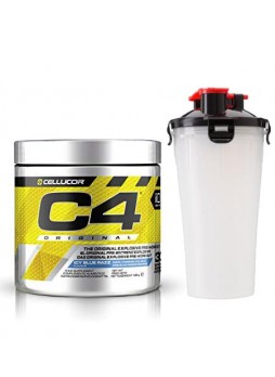Cellucor C4 Original Explosive Pre-Workout Supplement ,30SERVING ICY BLUE RAZZ with shaker